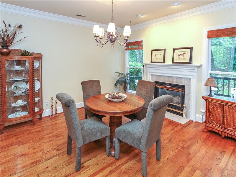 Charming morning room with fireplace