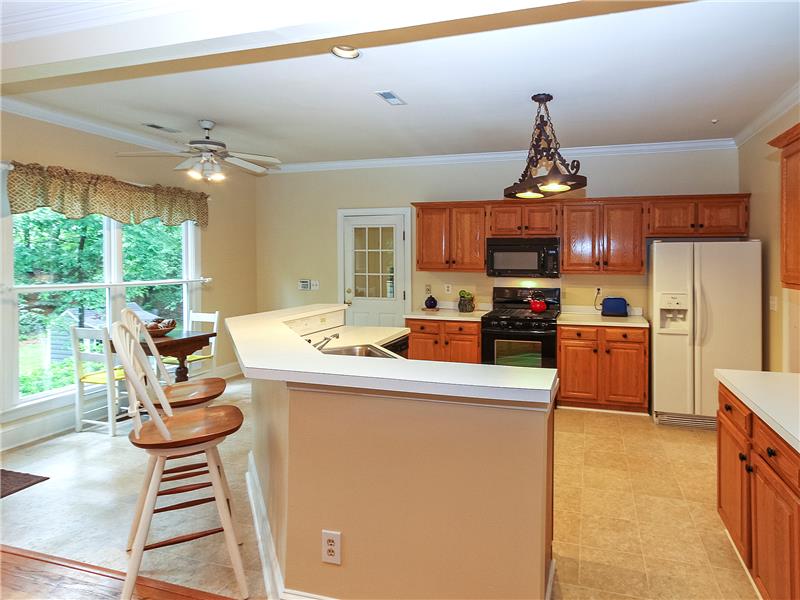 Abundant cabinetry and counter space