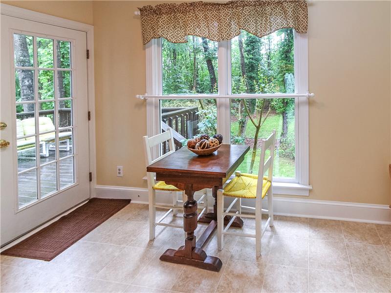Access to deck for grilling and entertaining