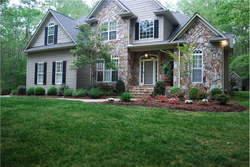 Lush springtime landscaping