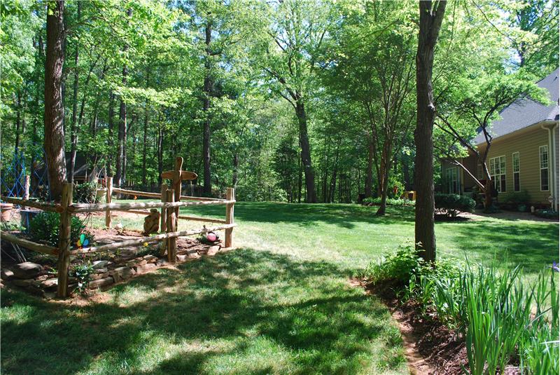 Fenced garden spot