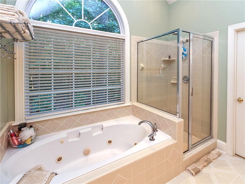 Whirlpool tub/separate shower in master bath