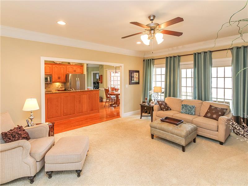 Great room open to kitchen