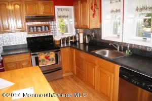 The first floor offers an open floor plan.
