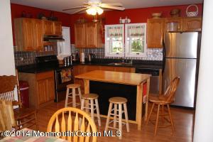 Tile black splash and granite counters