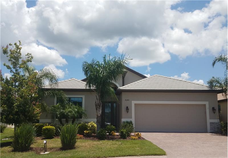Pristine 3 bedroom, 2 bath pool home has a 2 car garage with a 4’ wide extension.