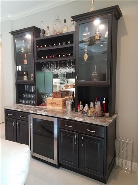 Great Room featuring custom built in bar