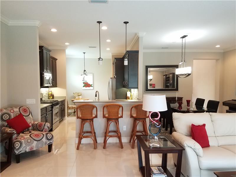 Kitchen Breakfast Bar from Great Room
