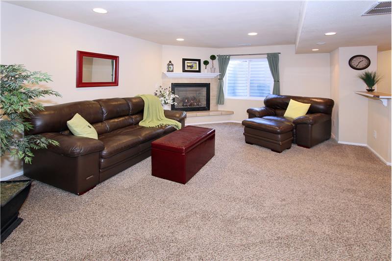Leather couch, chair, and ottoman included!