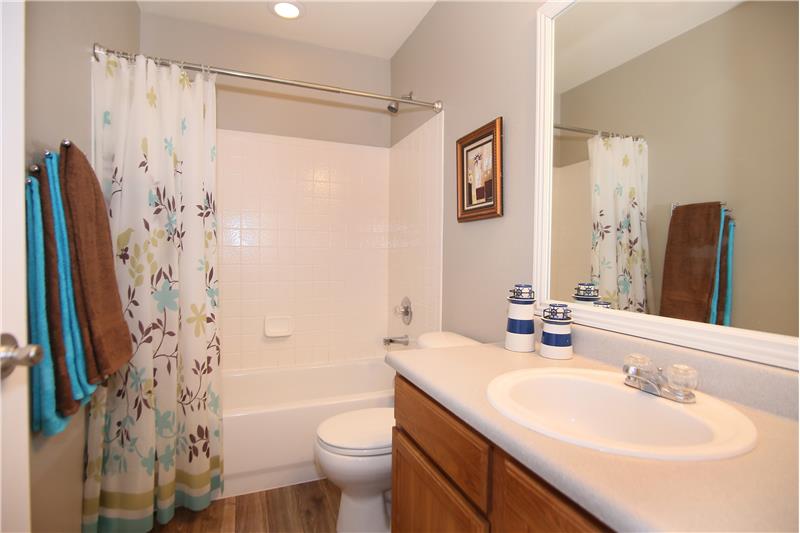 Full bath on upper level