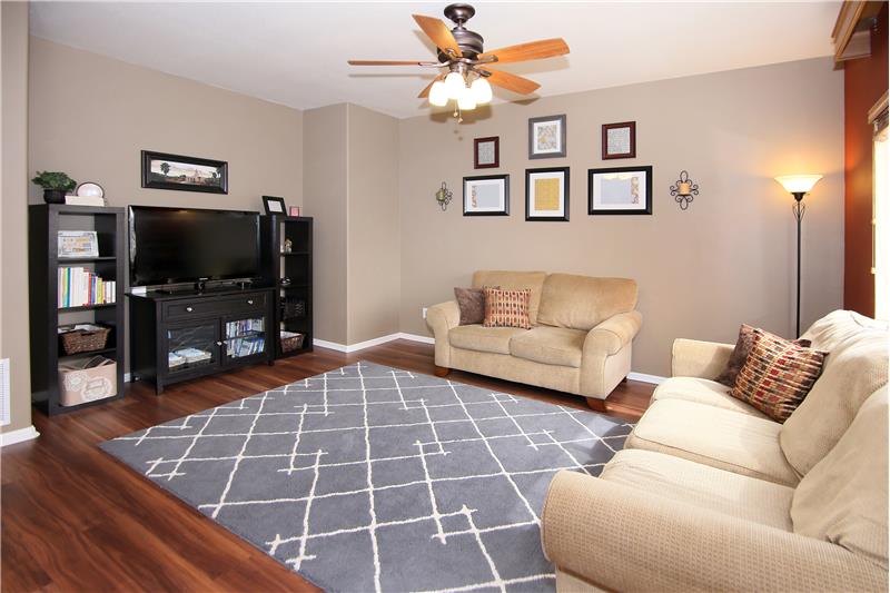 Ceiling fan in family room