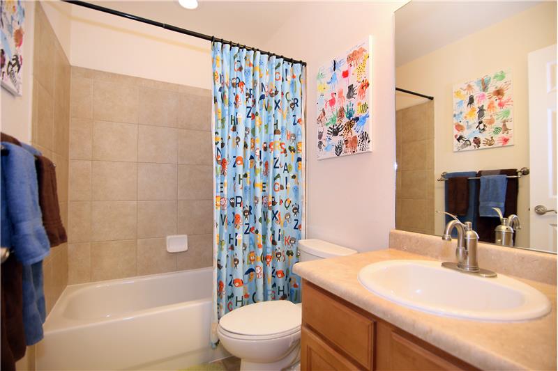 Full bathroom on upper level