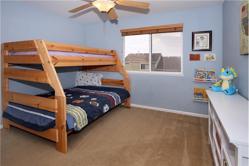 All upper level bedrooms have ceiling fans!