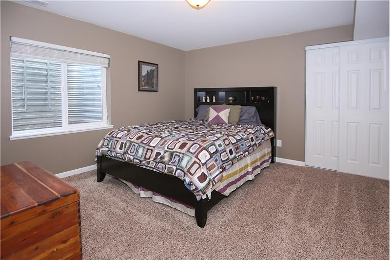 Large bedroom in basement