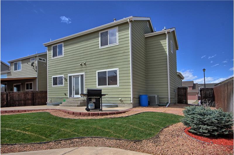 Fully fenced backyard