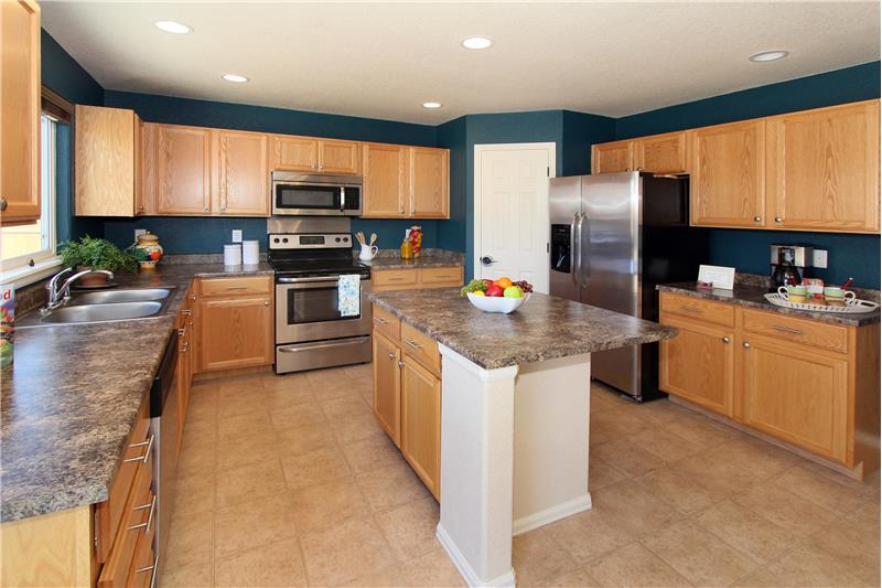 Recessed lighting and kitchen pantry