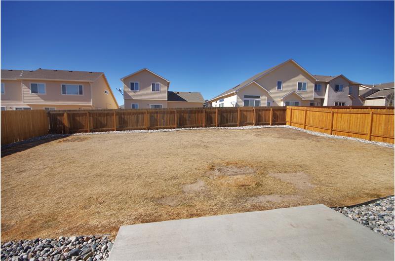 Fenced backyard with patio!