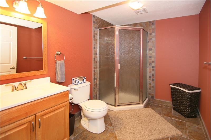 Accommodating 3/4 bath in basement with tile
