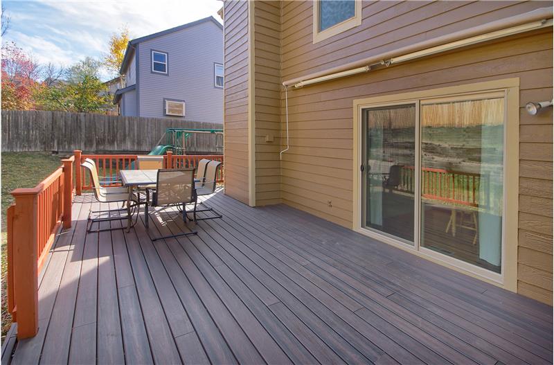 Expansive composite deck with retractable awning!