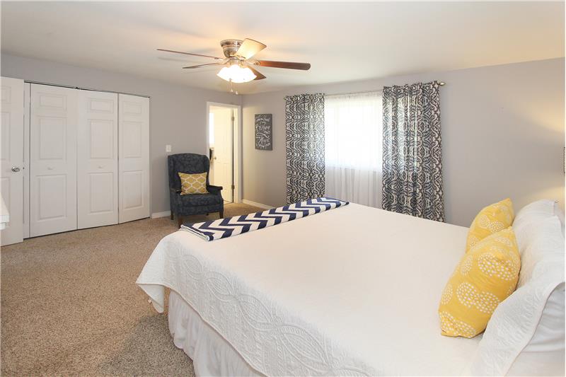 Master bedroom with adjoining 3/4 bath