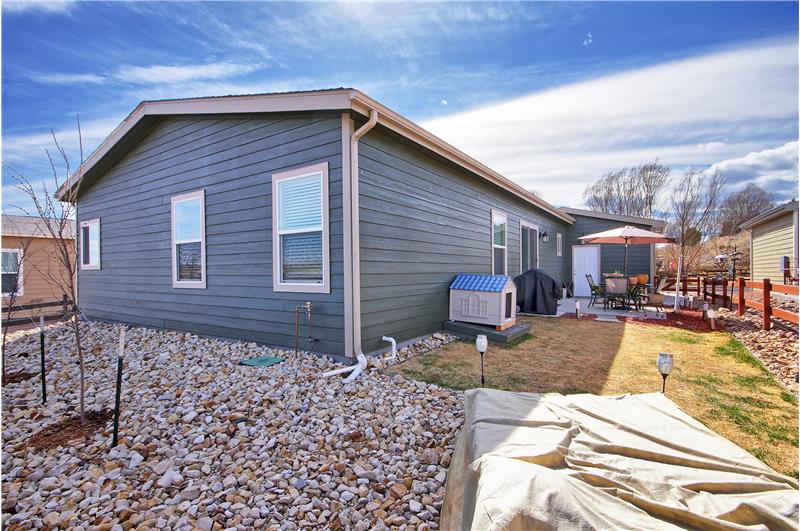 Rear view of home