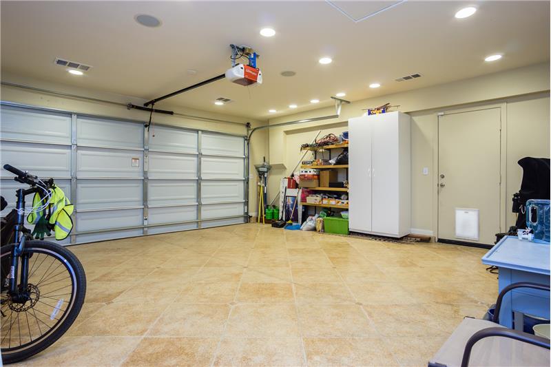 Finished garage with Storage