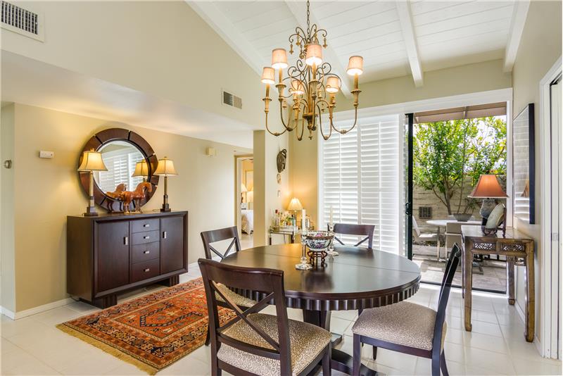 Dining With Front Patio View