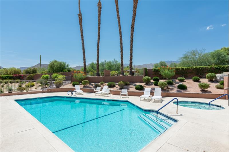 Pools spas and tennis are amenities here