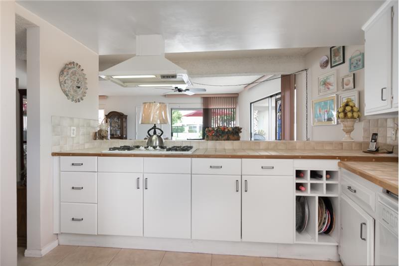 Kitchen open to living