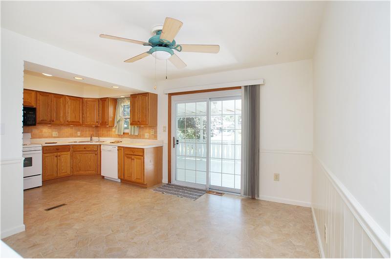 Dining area open to kitchen