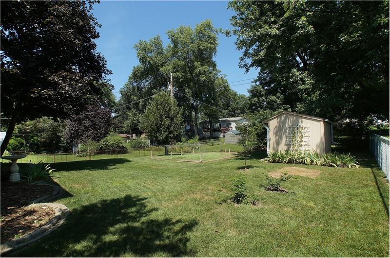 Yard with small shed