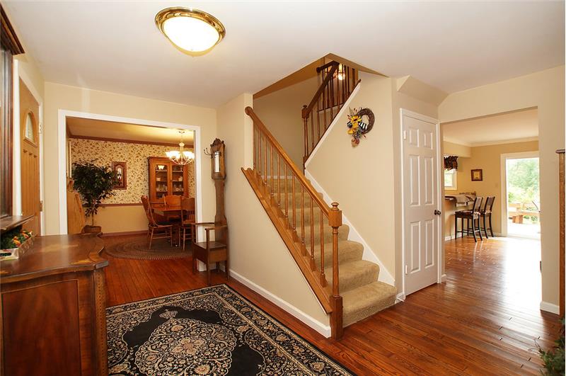 Entry foyer and stair well