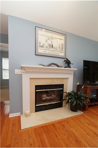 Gas fireplace in great room
