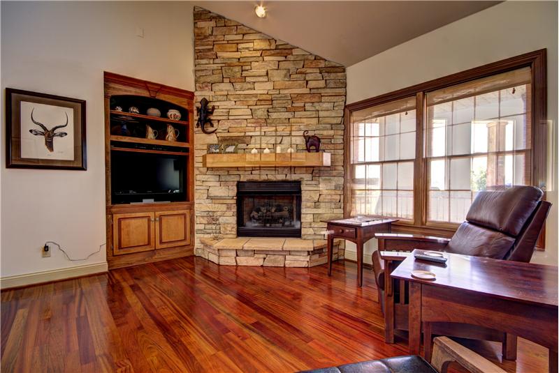 Great Room and Stone Fireplace
