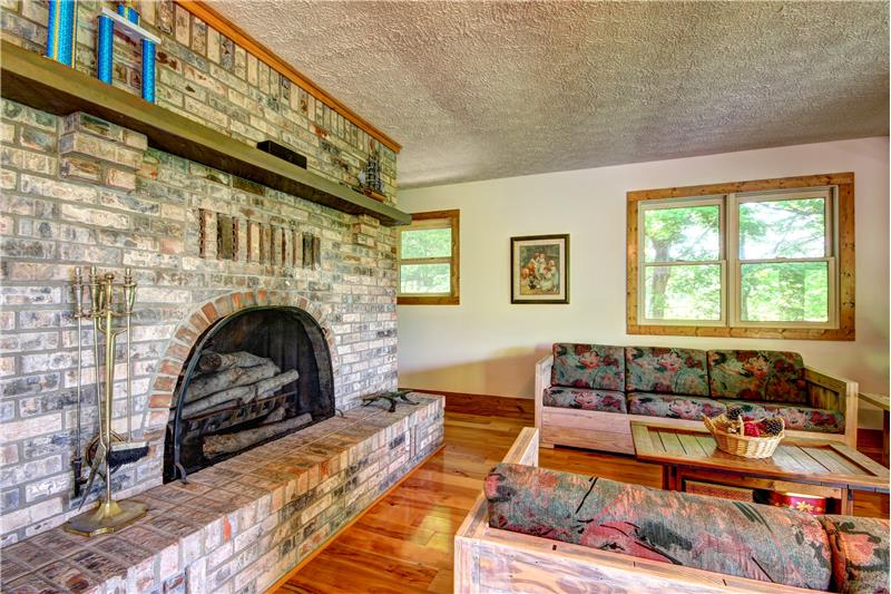 Fireplace and Living Room at 283 Walleye Rd, Falls of Rough