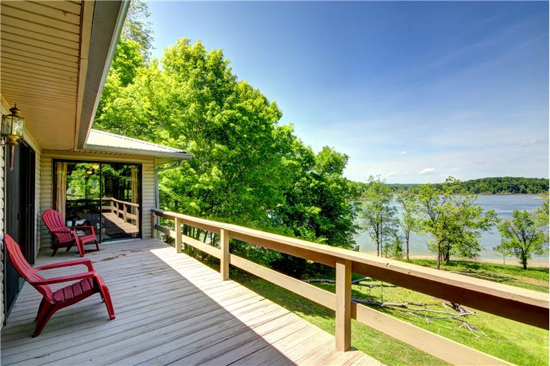 Back Deck - View of Lake from Back Deck at 283 Walleye Rd, Falls of Rough