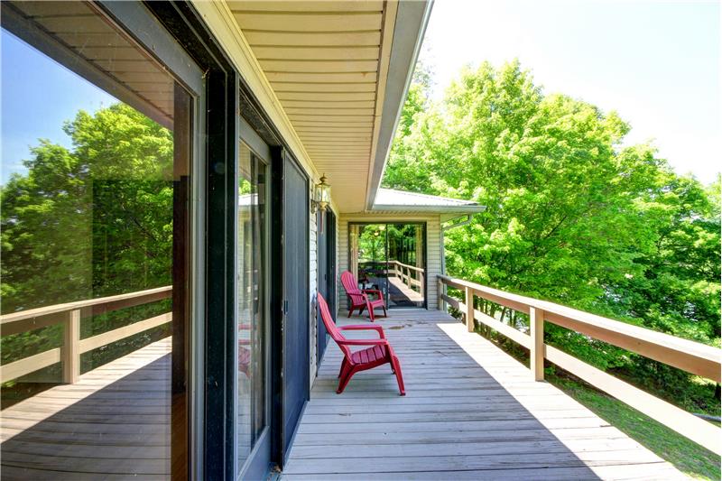 Back Deck and Door leading to Enclosed Porch at 283 Walleye Rd, Falls of Rough