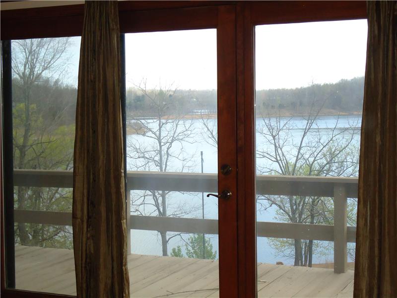 View of Bay from Master Bedroom at 283 Walleye Rd, Falls of Rough