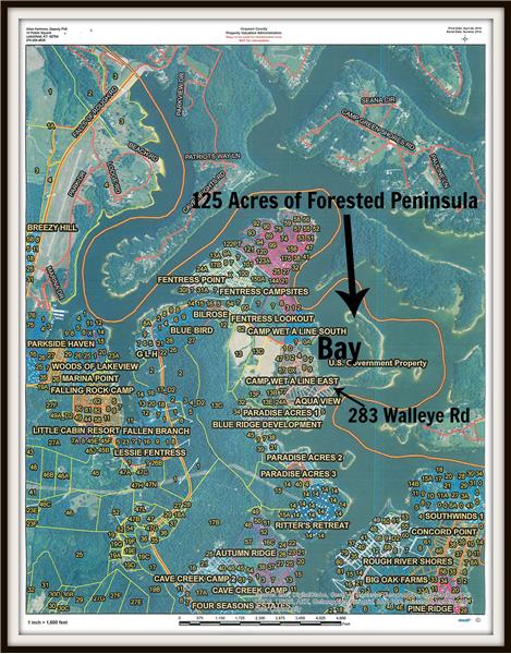 Map Showing 283 Walleye Rd