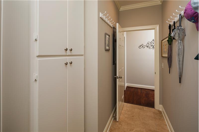 Mud Room with Floor to Ceiling Built-in Cabinet