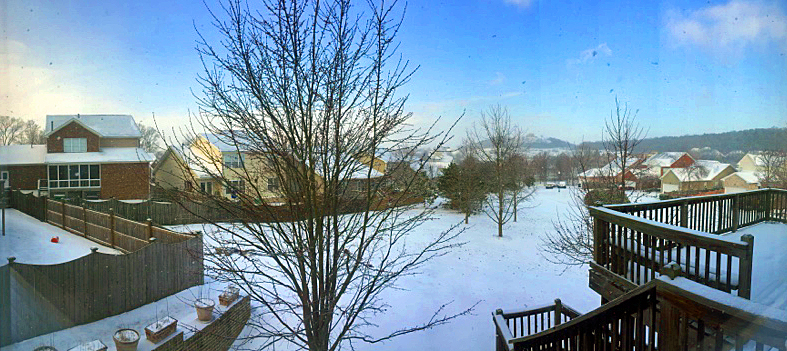 Winter Scene from rear of Home