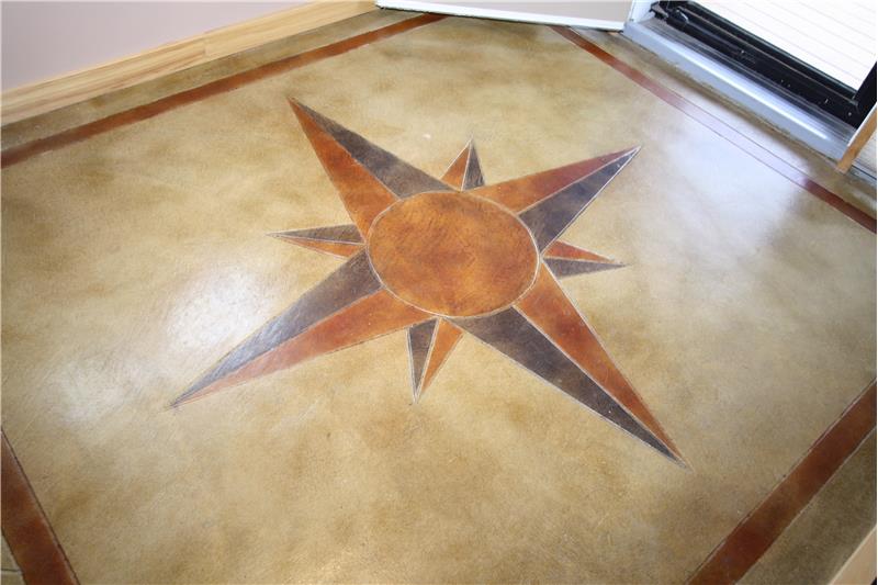 Stained concrete floors are durable.