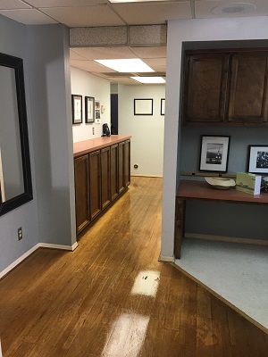 Entry to Reception and Hallway to Back Exam Rooms