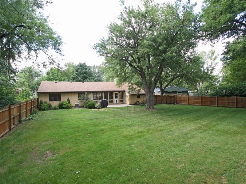 Rear view of the house