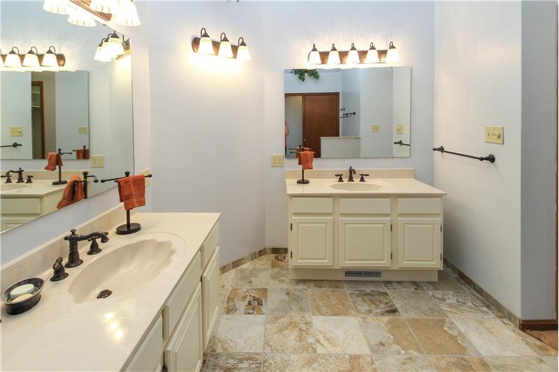 8055 Foxchase Dr, - Double vanities in the Master Bathroom.
