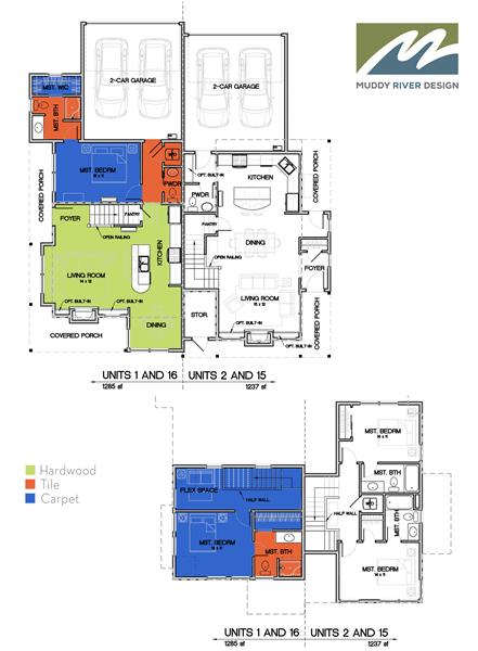 Photos of same finished floor plan with similar finishes. 