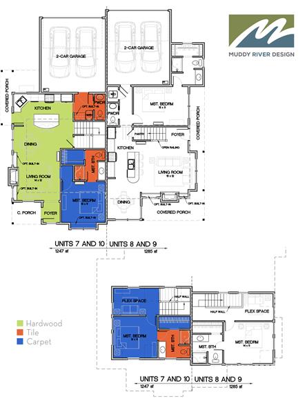 Photos of same finished floor plan with similar finishes. 