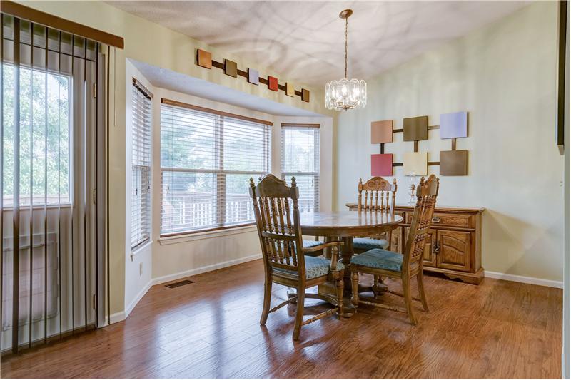 Dining room with 4 bay window