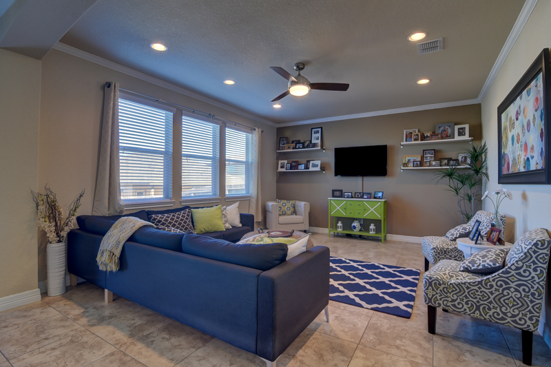Open Living Area with Recessed Lighting