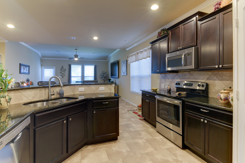 Granite Kitchen with Stainless Steel Appliances